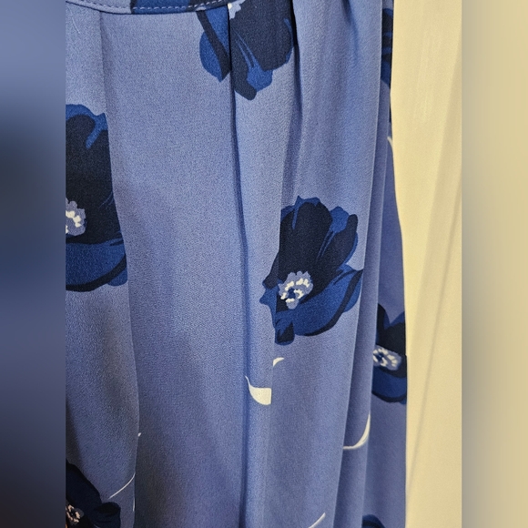 Banana Republic Blue Floral Halter Neck Midi Dress - Small - Picture 2 of 6